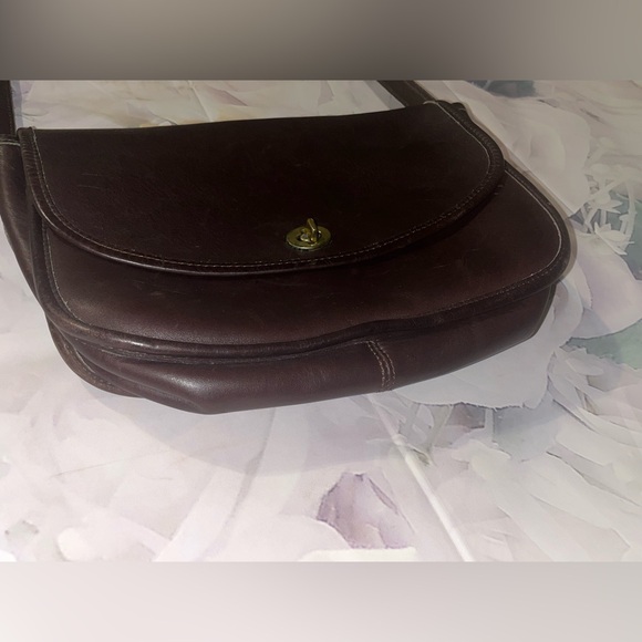 Vintage COACH #9790 City Bag Mahogany Brown Leather Crossbody Shoulder Purse - Picture 7 of 11